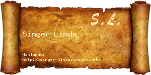 Singer Linda névjegykártya